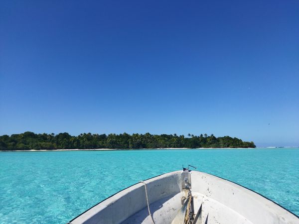 view from a boat in aitutaki:  best things to do in aitutaki